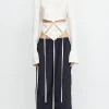 Bec and Bridge BEC + BRIDGE - DIAMOND DAYS LONG SLEEVE CROPPED TOP (Ivory)