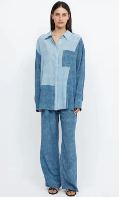 Women Bec and Bridge BEC + BRIDGE - DUSTIN OVERSIZED SHIRT (SPLICED DENIM) FINAL SALE