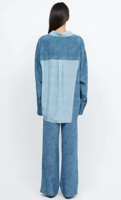 Women Bec and Bridge BEC + BRIDGE - DUSTIN OVERSIZED SHIRT (SPLICED DENIM) FINAL SALE