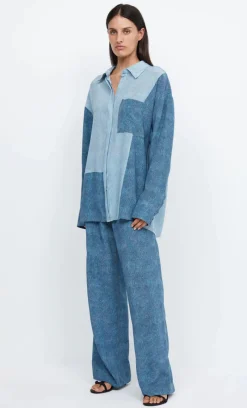 Women Bec and Bridge BEC + BRIDGE - DUSTIN OVERSIZED SHIRT (SPLICED DENIM) FINAL SALE