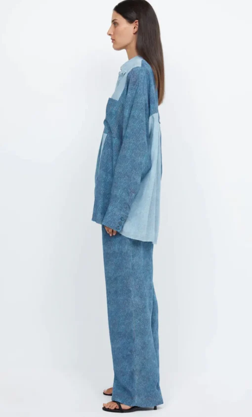 Women Bec and Bridge BEC + BRIDGE - DUSTIN OVERSIZED SHIRT (SPLICED DENIM) FINAL SALE