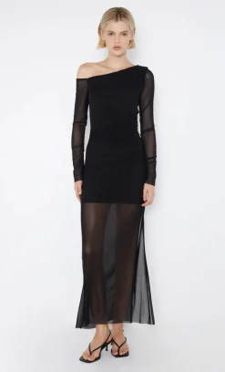 Bec and Bridge BEC + BRIDGE - FAE ASYM LONG SLEEVE DRESS (BLACK)