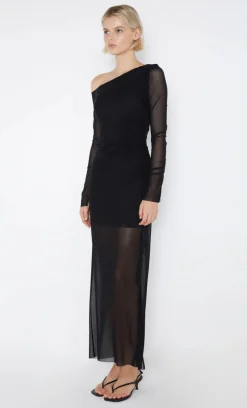 Bec and Bridge BEC + BRIDGE - FAE ASYM LONG SLEEVE DRESS (BLACK)