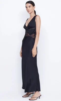 Bec and Bridge BEC + BRIDGE - JULIETTE V NECK MAXI DRESS (BLACK) FINAL SALE