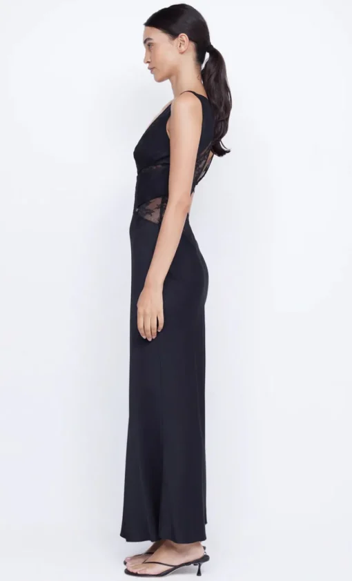 Bec and Bridge BEC + BRIDGE - JULIETTE V NECK MAXI DRESS (BLACK) FINAL SALE