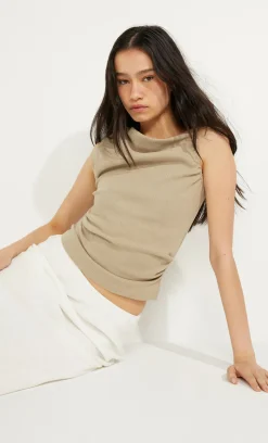 Bec and Bridge BEC + BRIDGE - LEILA ASYM TANK (TAUPE)