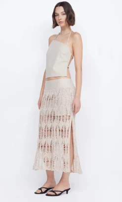 Women Bec and Bridge BEC + BRIDGE - LYRA SPLIT MAXI SKIRT (BONE) FINAL SALE