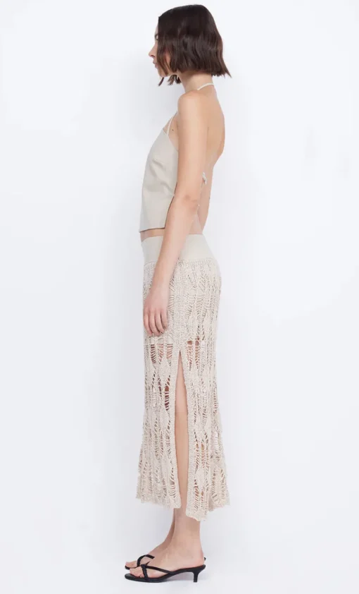 Women Bec and Bridge BEC + BRIDGE - LYRA SPLIT MAXI SKIRT (BONE) FINAL SALE