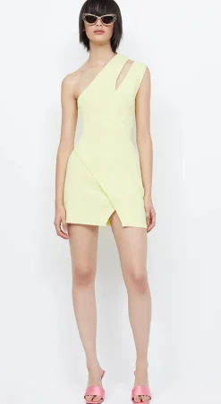 Bec and Bridge Bec + Bridge - Mira Asym Knit Mini Dress (Citron)