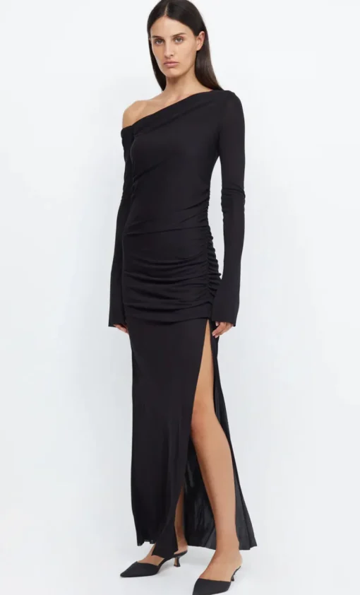 Bec and Bridge BEC + BRIDGE - MONETTE ASYM LONG SLEEVE MAXI DRESS (Black)
