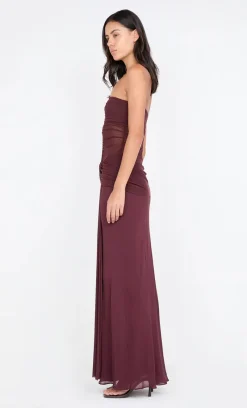 Bec and Bridge BEC + BRIDGE - NOEMI STRAPLESS DRESS (PLUM)
