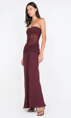 Bec and Bridge BEC + BRIDGE - NOEMI STRAPLESS DRESS (PLUM)