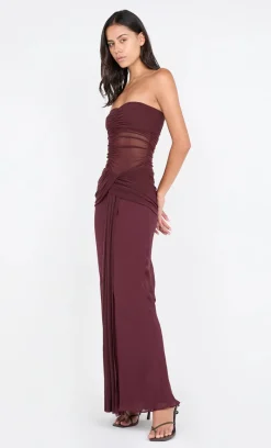 Bec and Bridge BEC + BRIDGE - NOEMI STRAPLESS DRESS (PLUM)