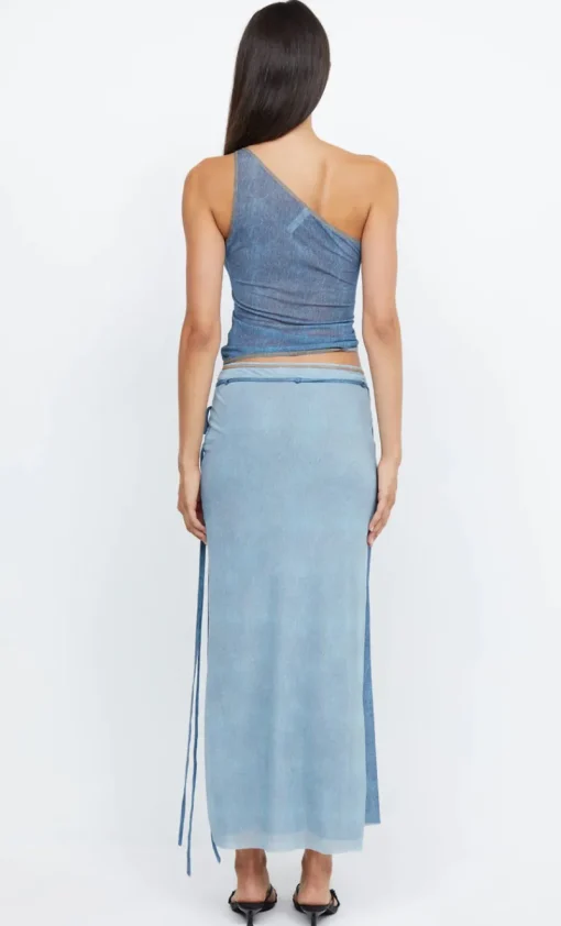Bec and Bridge BEC + BRIDGE - NOLA ASYMMETRIC TOP (SPLICED DENIM)