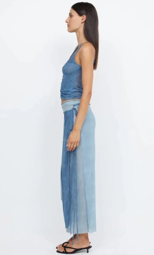 Bec and Bridge BEC + BRIDGE - NOLA ASYMMETRIC TOP (SPLICED DENIM)