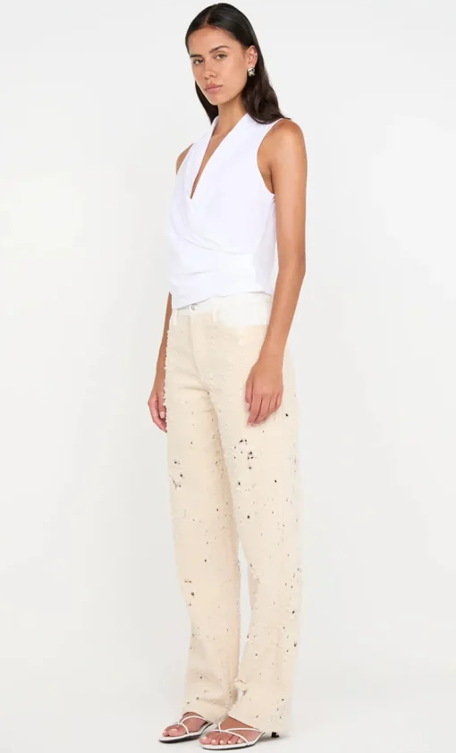 Bec and Bridge BEC + BRIDGE - QUINN PANT (NATURAL / WHITE)