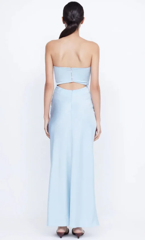 Bec and Bridge BEC + BRIDGE - ROCHELLE TWIST STRAPLESS DRESS (Dolphin Blue)