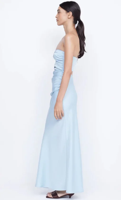 Bec and Bridge BEC + BRIDGE - ROCHELLE TWIST STRAPLESS DRESS (Dolphin Blue)