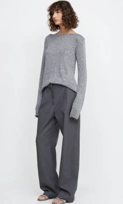 Bec and Bridge BEC + BRIDGE - SADIE SEQUIN LONG SLEEVE KNIT TOP (Charcoal)