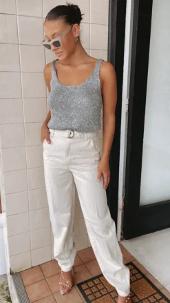 Women Bec and Bridge BEC + BRIDGE - SADIE SEQUIN KNIT TANK (Charcoal)
