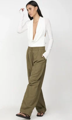 Bec and Bridge BEC + BRIDGE - SONNIE COWL BODYSUIT (WHITE)