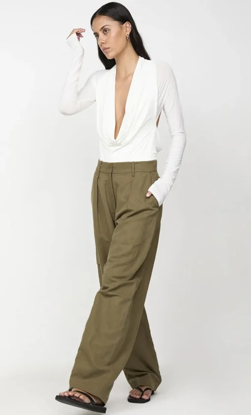 Bec and Bridge BEC + BRIDGE - SONNIE COWL BODYSUIT (WHITE)