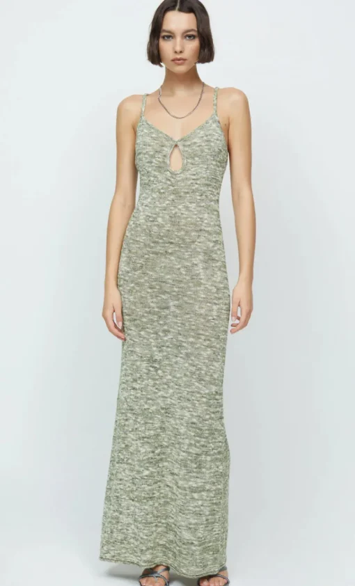 Bec and Bridge - WILLOW KNIT MAXI DRESS (SAGE MARLE) FINAL SALE