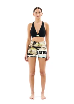 Women PE Nation Bermuda Bike Short (Scene Print)