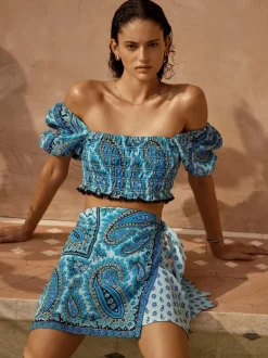 Women BOTEH - AGIOS SHIRRED BODICE TOP