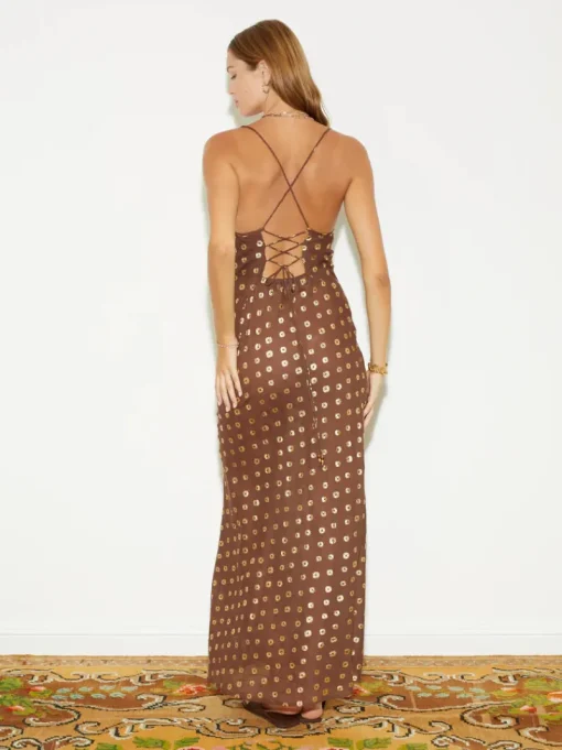 BOTEH - BRONZEE BIAS SLIP DRESS (CAFE)