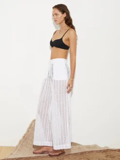 Women BOTEH - MATI BRODERIE PANT (WHITE)