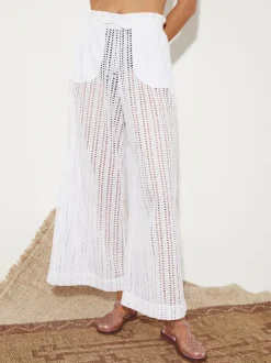 Women BOTEH - MATI BRODERIE PANT (WHITE)