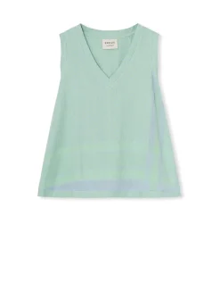 Cecile Copenhagen - Shirt V no Sleeves (Ballad blue)