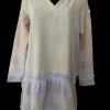 Cecile Copenhagen CECILIE COPENHAGEN - Dress 2 V Neck Long Sleeves (Apricot Sherbet / Lavender Fog)