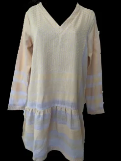 Cecile Copenhagen CECILIE COPENHAGEN - Dress 2 V Neck Long Sleeves (Apricot Sherbet / Lavender Fog)