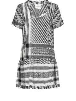 Cecile Copenhagen CECILIE COPENHAGEN - Dress 2 V Neck Short Sleeve (Black/White)