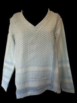 Cecile Copenhagen CECILIE COPENHAGEN - Shirt V Neck Long Sleeves (Ballad Blue / Whisper White)