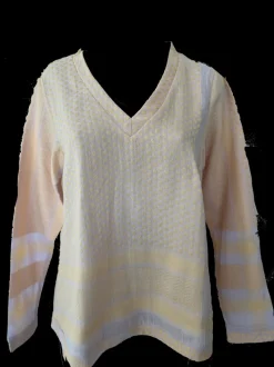 Cecile Copenhagen CECILIE COPENHAGEN - Shirt V Neck Long Sleeves (Apricot Sherbet / Lavender Fog)