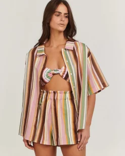 Women Charlie Holiday - CAPE SHIRT (MULTI STRIPE)
