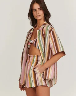 Women Charlie Holiday - CAPE SHIRT (MULTI STRIPE)