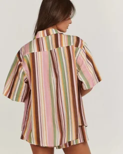 Women Charlie Holiday - CAPE SHIRT (MULTI STRIPE)