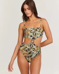 Women Charlie Holiday - Devin One Piece (Tropical Palm)