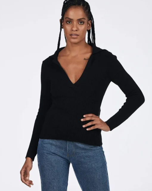 Charlie Holiday - Jacqueline Knit Top (Black)