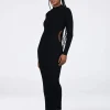 Charlie Holiday - Violet Midi Dress (Black)
