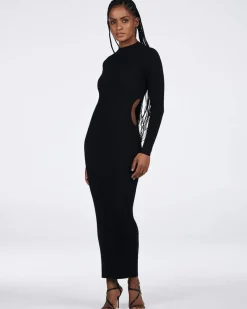 Charlie Holiday - Violet Midi Dress (Black)