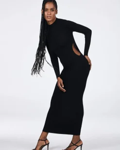 Charlie Holiday - Violet Midi Dress (Black)