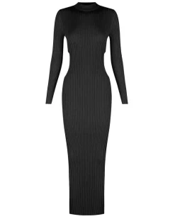 Charlie Holiday - Violet Midi Dress (Black)