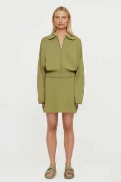 Women Clea - Albert Crepe Knit Skirt (Apple)