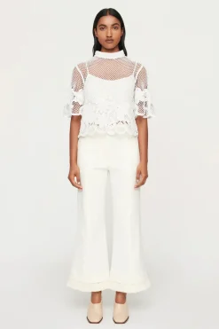 Clea - AMAANI LACE TEE (WHITE)