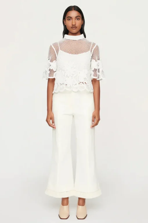Clea - AMAANI LACE TEE (WHITE)